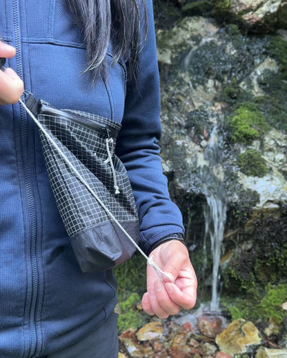 Large Sacoche / Crossbody bag with 210D Venom™ Gridstop ECO, Charcoal Grey